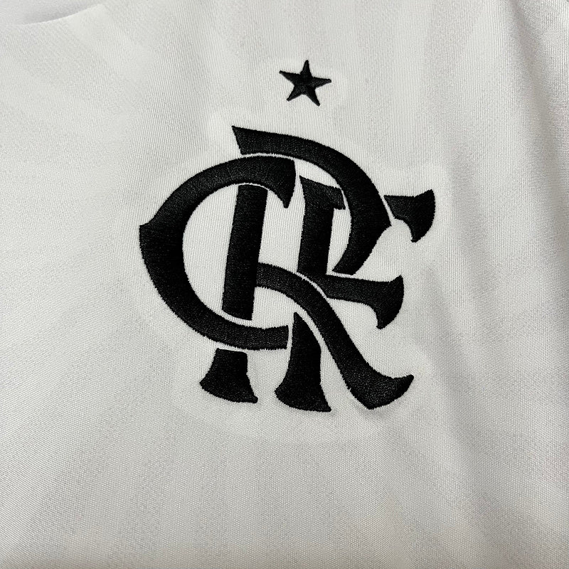 Camisa do Flamengo 24/25 Branca com Patch de campeão Copa do Brasil + Chaveiro Brinde