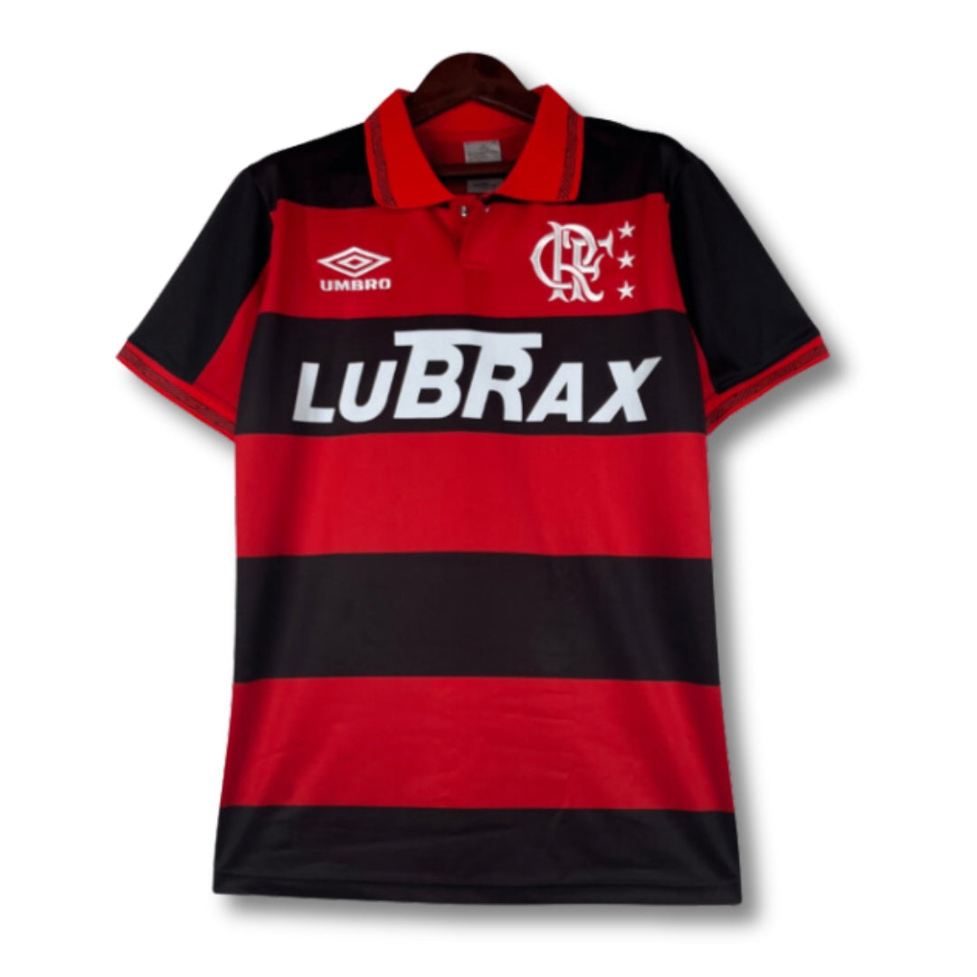 Camisa Flamengo Retrô 1990 Vermelha e Preta