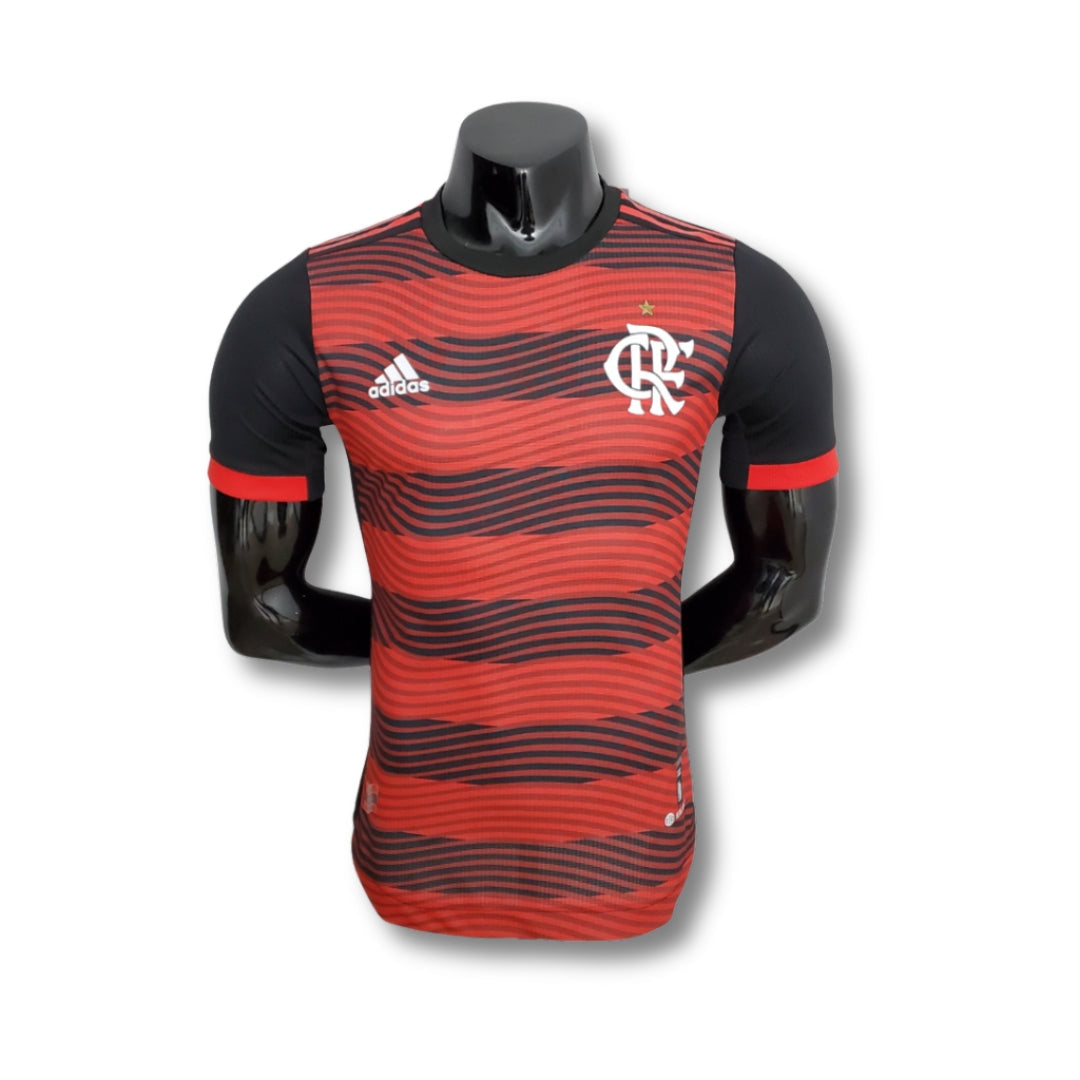 Camisa Flamengo I 22/23 - Vermelha e Preta Masculino Jogador