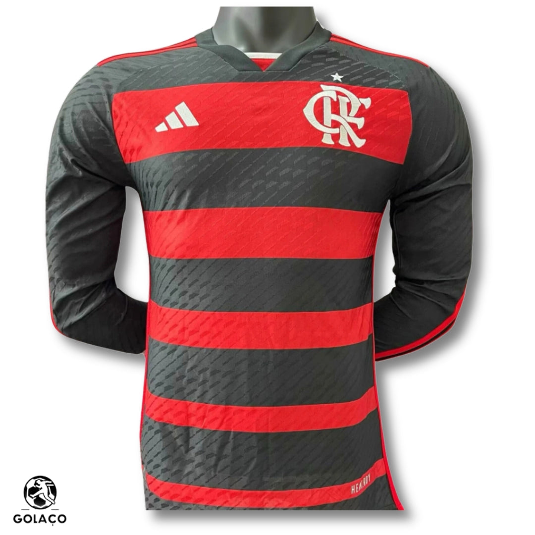 Camisa do Flamengo Manga Longa Jogador 24/25 Home