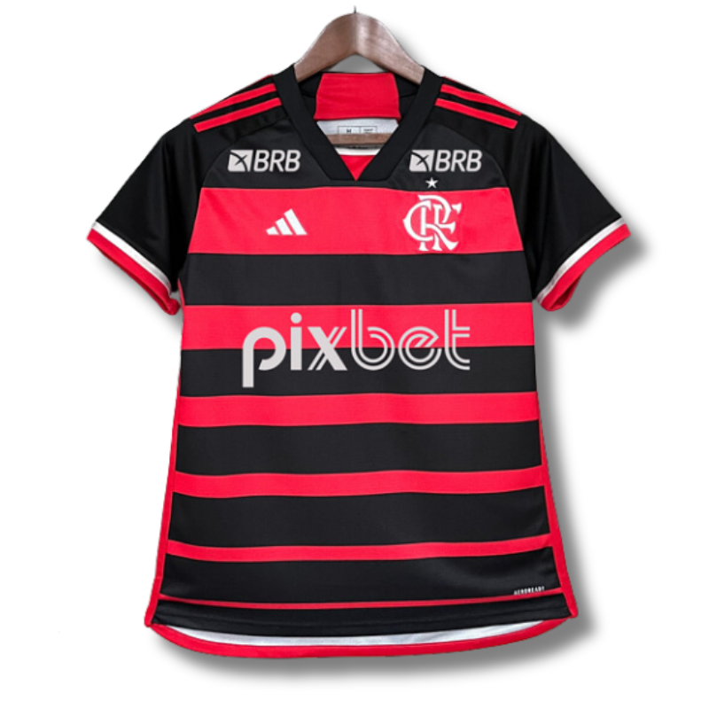 Camisa do Flamengo Feminina I 24/25 com patrocínios