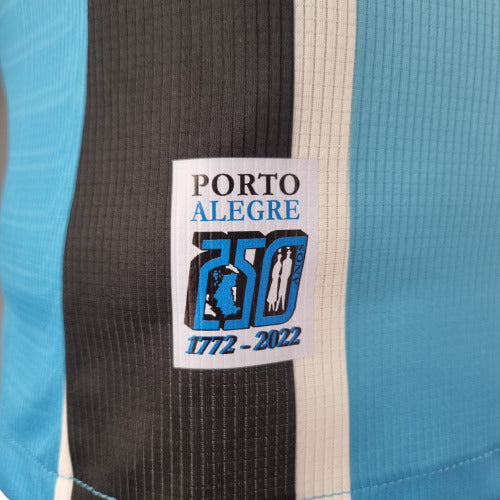 Camisa Grêmio I 22/23 - Preta, Branca e Azul - - Masculino Jogador