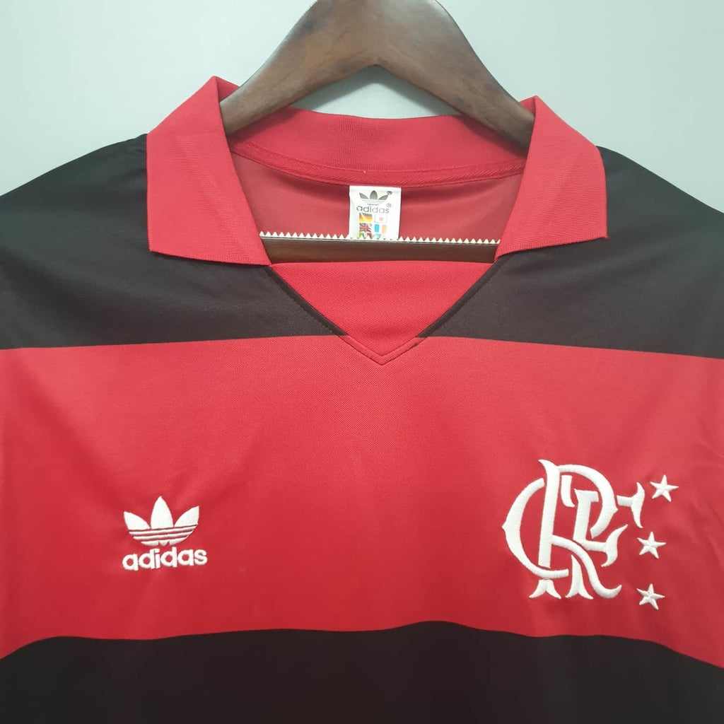 Camisa Flamengo Retrô 1982 Vermelha e Preta