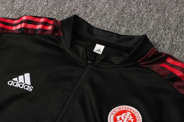 Conjunto Internacional 21/22 Preto - Com Ziper