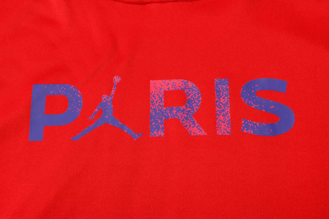 Conjunto PSG 21/22 Vermelho e Preto - Jordan - Com Capuz