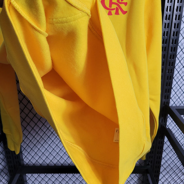 Agasalho do Flamengo com Capuz Unisex Amarelo
