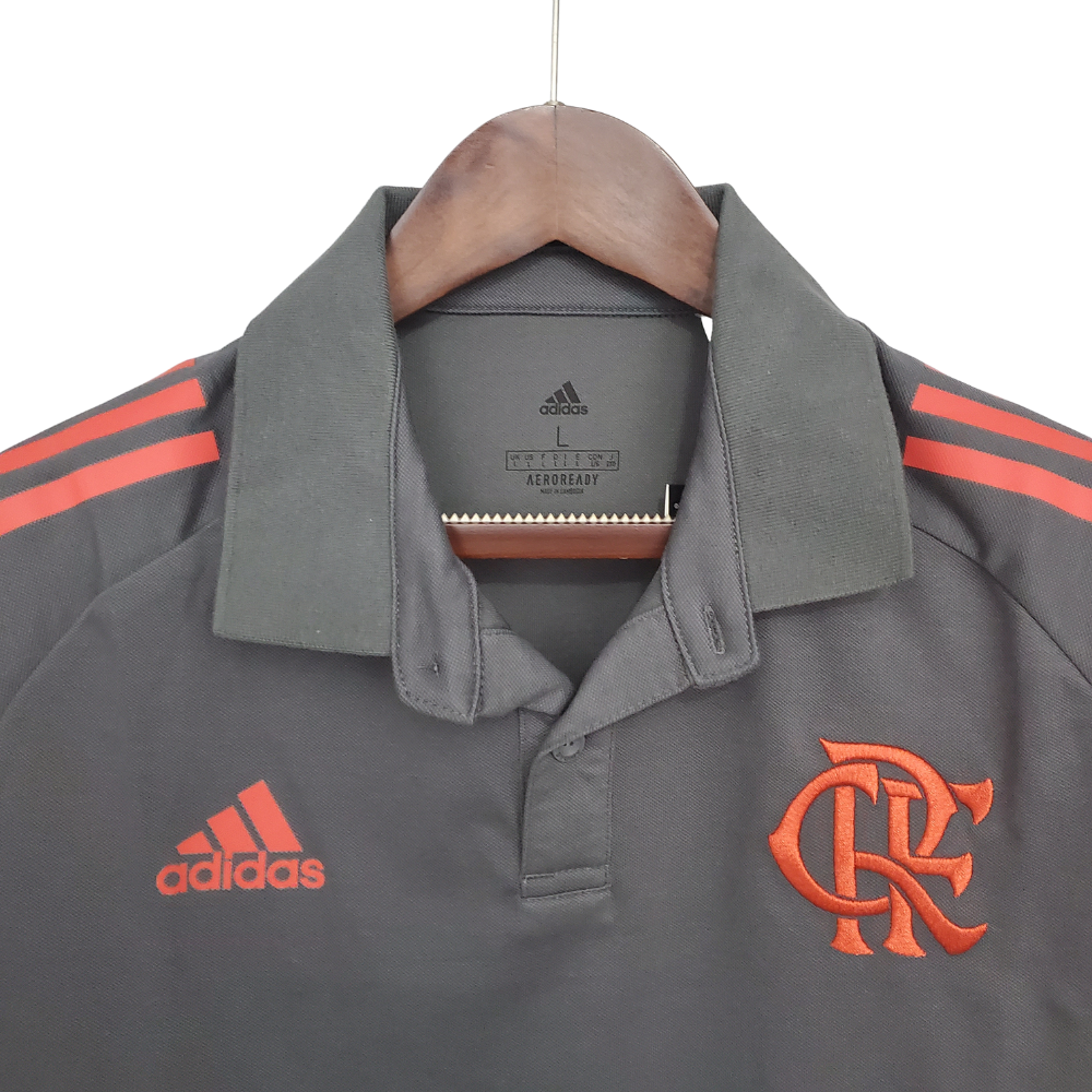 Camisa Polo Flamengo Cinza - Masculina