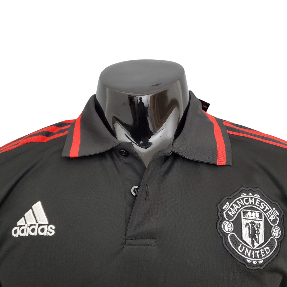 Camisa Polo Manchester United Preta - Masculina