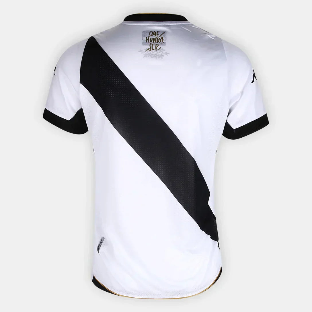 Camisa Vasco Feminino I 23/24 - Branca com Listra Preta