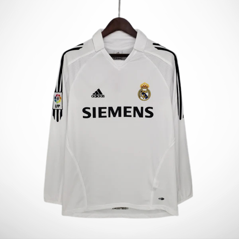 Camisa Real Madrid Titular 05/06 - Versão Retrô Manga Longa