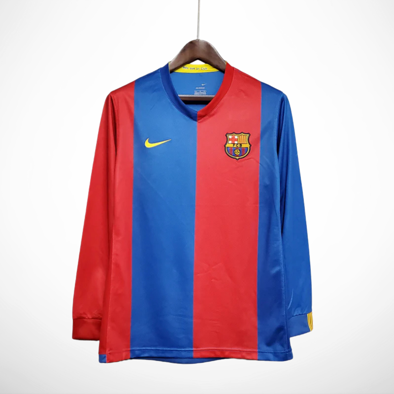 Camisa Barcelona Titular 06/07 - Versão Retrô Manga Longa