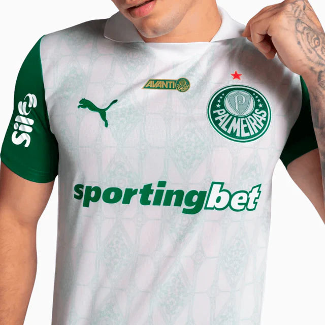 Camisa do Palmeiras Branca Completa 2026 + Patrocínios