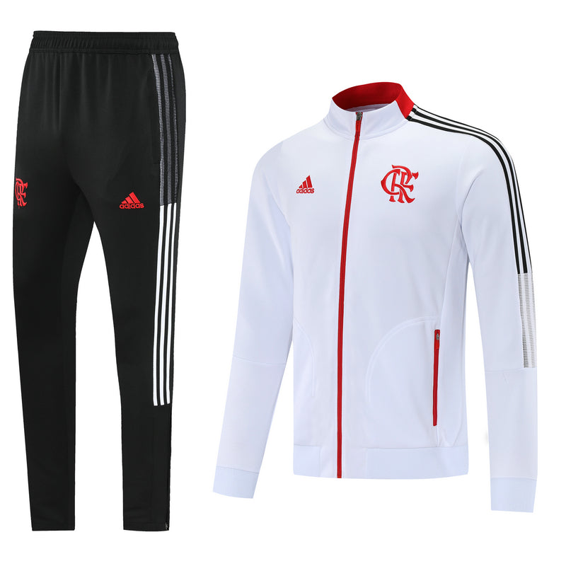 Conjunto Flamengo 21/22 Branca -  Com Fecho