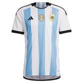 Camisa Seleção da Argentina I [Patch Copa do Mundo] 2022 Adidas - Azul e Branca