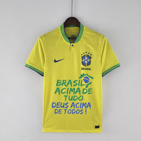 Camisa Seleção Brasil I 22/23 Nike - Amarelo - Bolsonaro #22