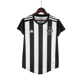 Camisa Feminina Atlético Mineiro I 22/23  - Preto e Branco