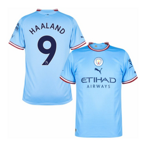 Camisa Manchester City I 22/23 Puma [Haaland #9] - Azul