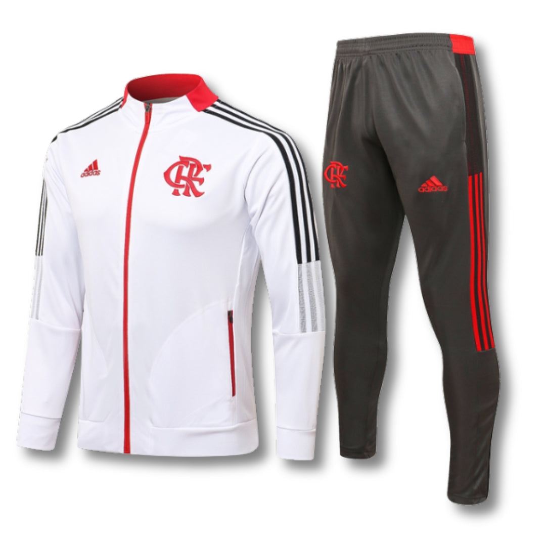 Conjunto Flamengo 21/22 Branca -  Com Fecho