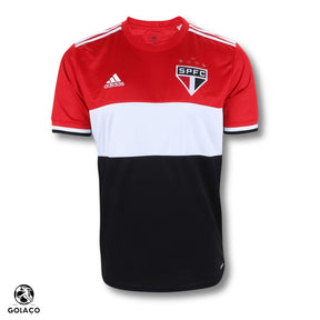 Camisa São Paulo III 21/22 Vermelho, Preto e Branco