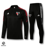 Conjunto São Paulo 21/22 Preto -  Com Ziper