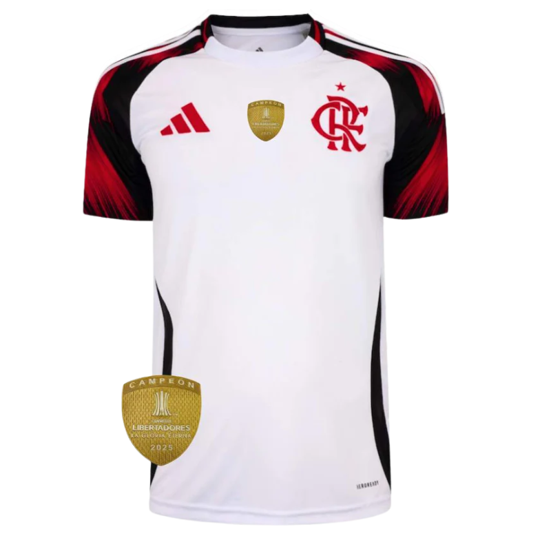 Camisa do Flamengo 2026 Branca com Patch de campeão da Libertadores