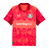 Camisa KIDSUPER X PALMEIRAS Torcedor Masculina VERMELHA com patrocínios