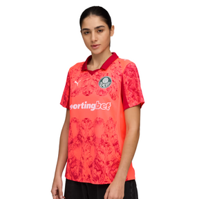 Camisa KIDSUPER X PALMEIRAS Torcedor Feminina VERMELHA