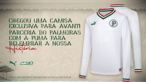Camisa Manga Longa Palmeira 2022 Branca