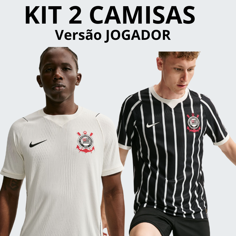 Kit 2 camisas Corinthians 26/27 Versão JOGADOR
