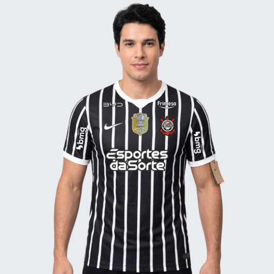 Camisa Corinthians 2025/26 II Torcedor Com Patrocínios