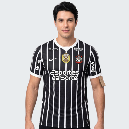 Camisa Corinthians 2025/26 II Torcedor Com Patrocínios