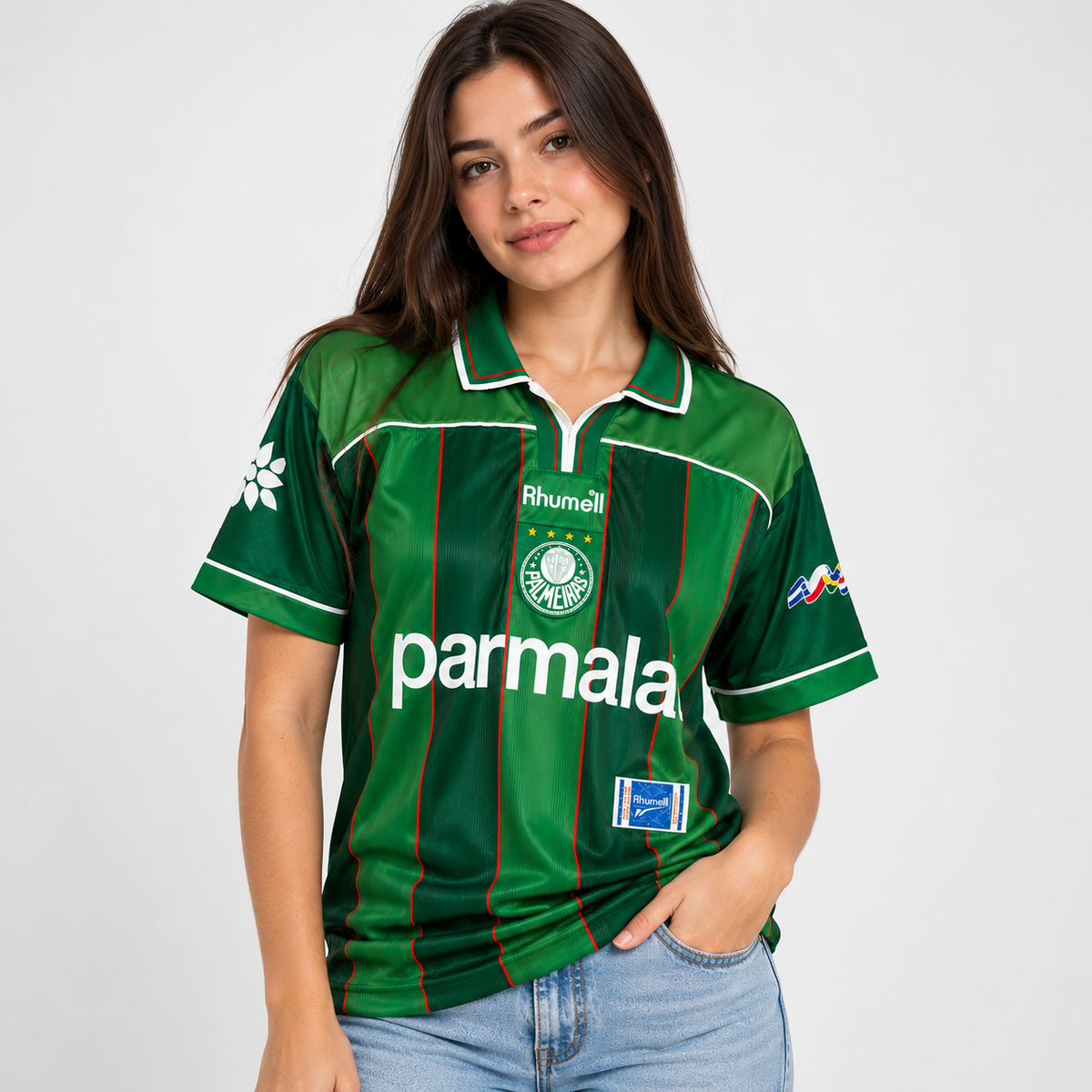 Camisa Retrô Palmeiras 1999 – Rhumell Comemorativa Feminina