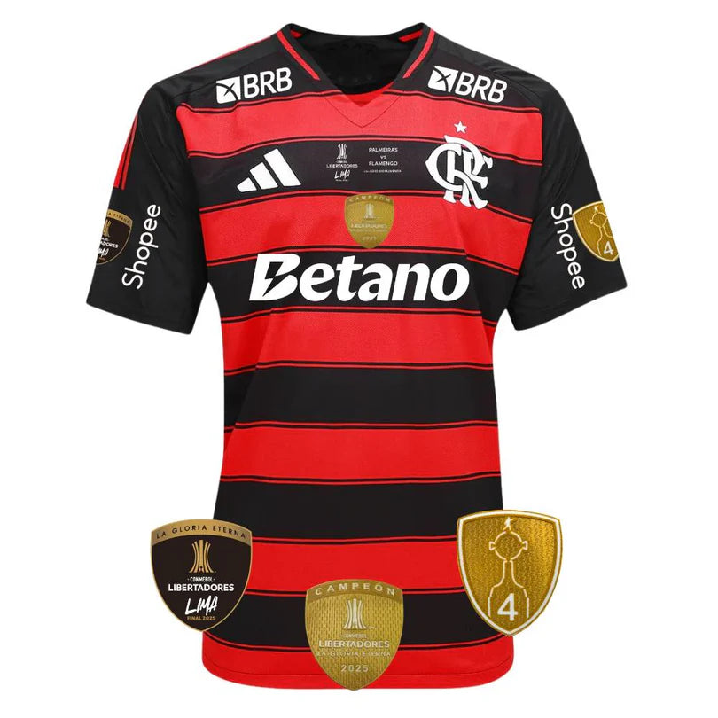 Camisa Flamengo Jogador Tetra Campeão Libertadores 2025