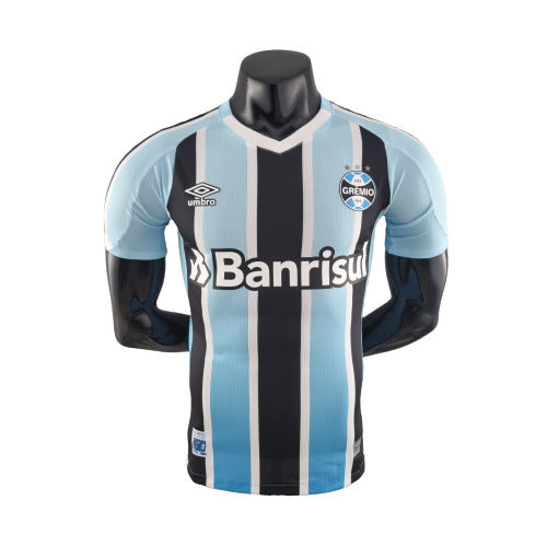 Camisa Grêmio I 22/23 - Preta, Branca e Azul -  - Masculino Jogador