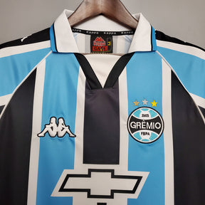 Camisa Grêmio Retrô 2000 Azul e Preta -