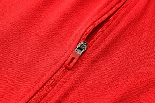 Conjunto Flamengo 21/22 Vermelho e Preto Com Ziper
