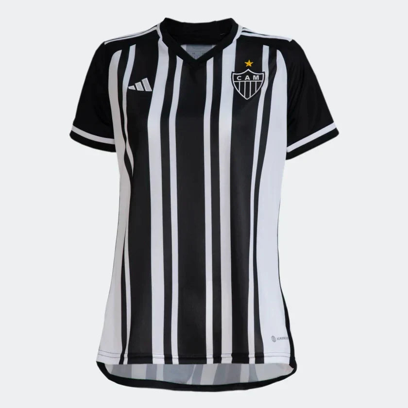 Camisa Feminina Atlético Mineiro I 23/24  - Preto e Branco