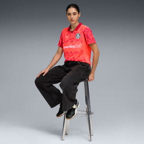 Camisa KIDSUPER X PALMEIRAS Torcedor Feminina VERMELHA