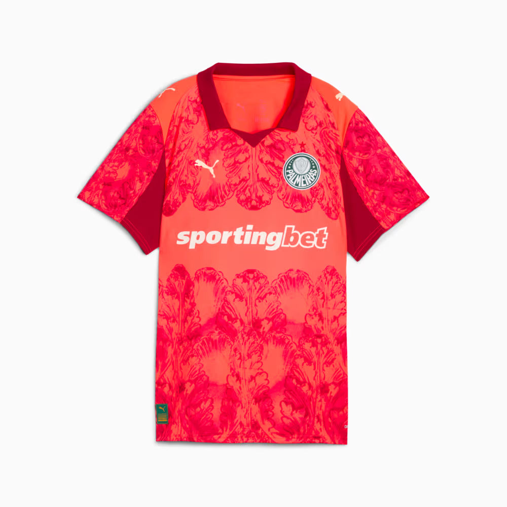 Camisa KIDSUPER X PALMEIRAS Torcedor Feminina VERMELHA