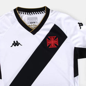 Camisa Vasco Feminino I 23/24  - Branca com Listra Preta